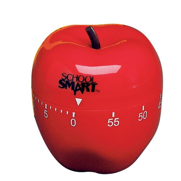 APPLE Shaped Timer 60 Minutes Teacher Kitchen School Red Metal cooking N